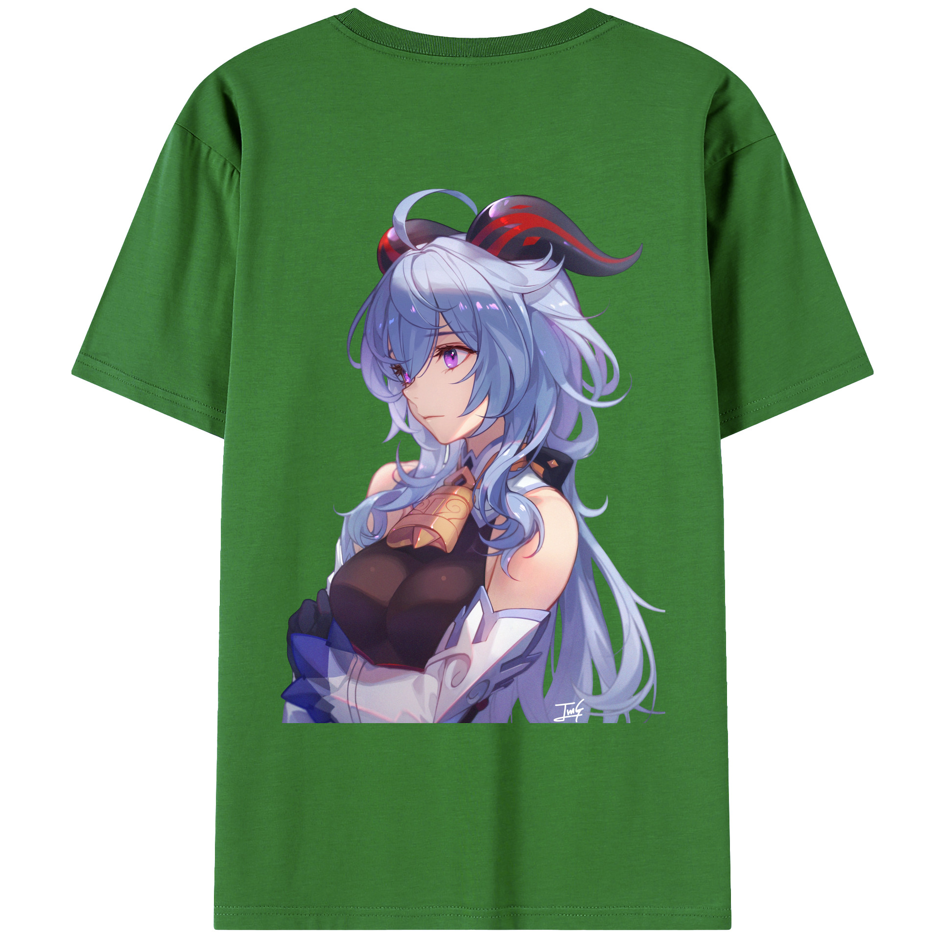 げんし神 甘雨 かんう genshin Ganyu レディース半袖Tシャツ(バックプリント)